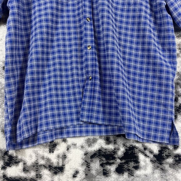 LL Bean Shirt Mens Size Extra Large Blue Front Pockets Button Up Collared Casual - Picture 4 of 12